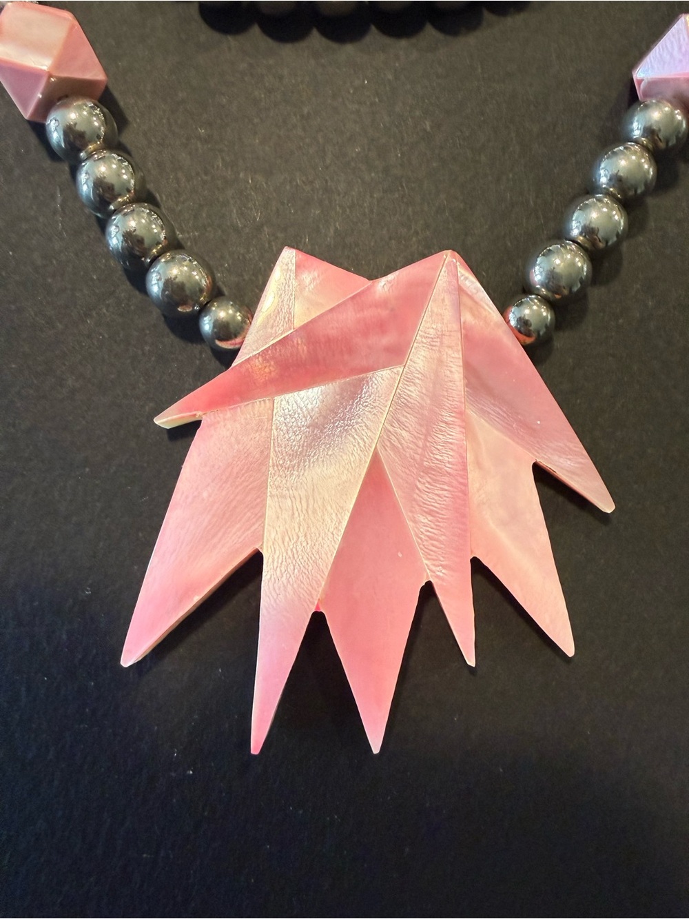 1980s Sterling Beaded Lee Sanda Inspired Abstract Necklace and Bracelet - Picture 2 of 15